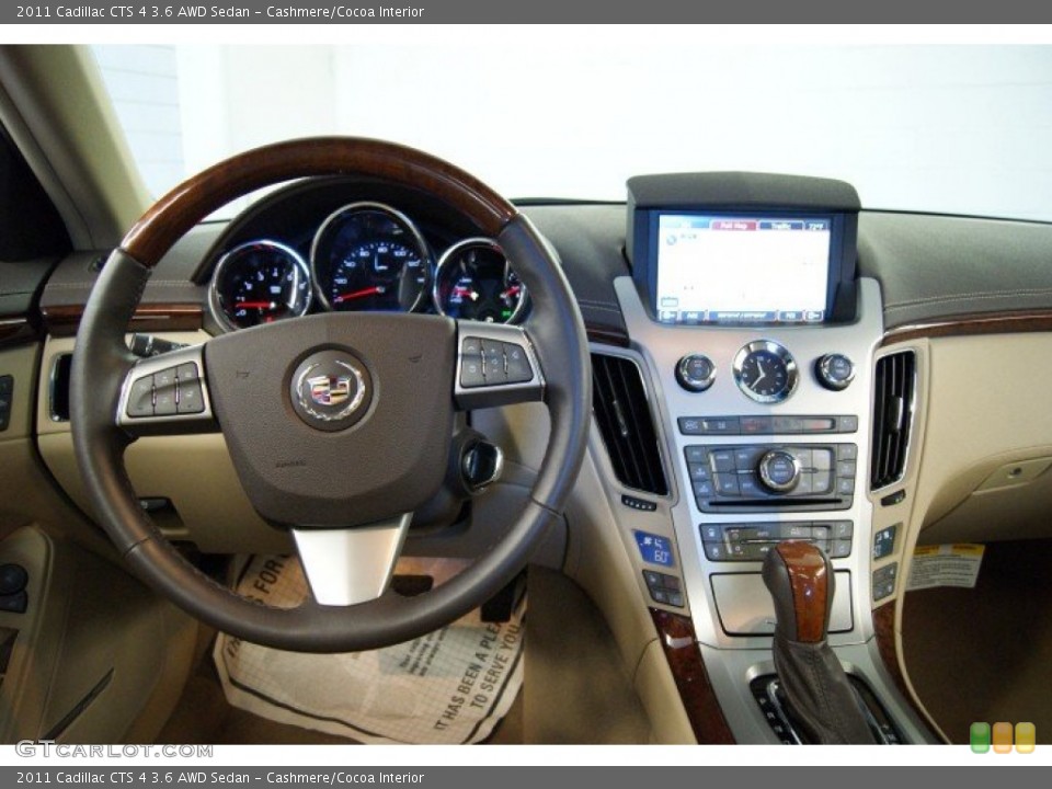 Cashmere/Cocoa Interior Dashboard for the 2011 Cadillac CTS 4 3.6 AWD Sedan #51090800