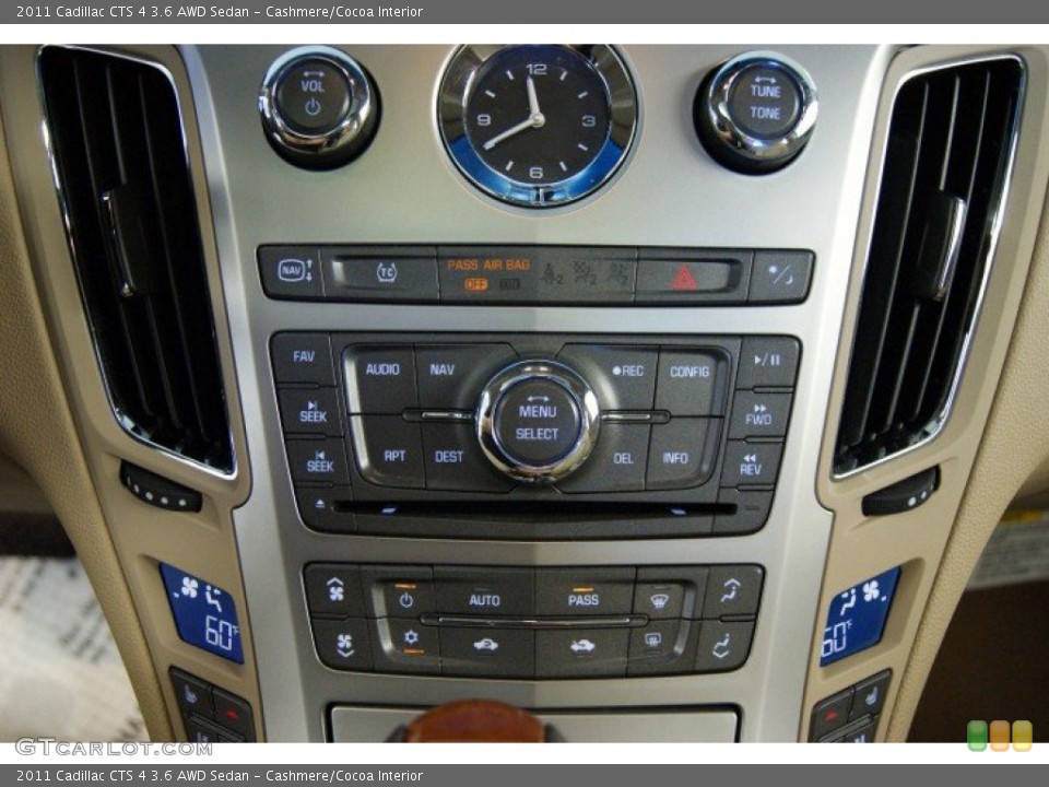 Cashmere/Cocoa Interior Controls for the 2011 Cadillac CTS 4 3.6 AWD Sedan #51090887