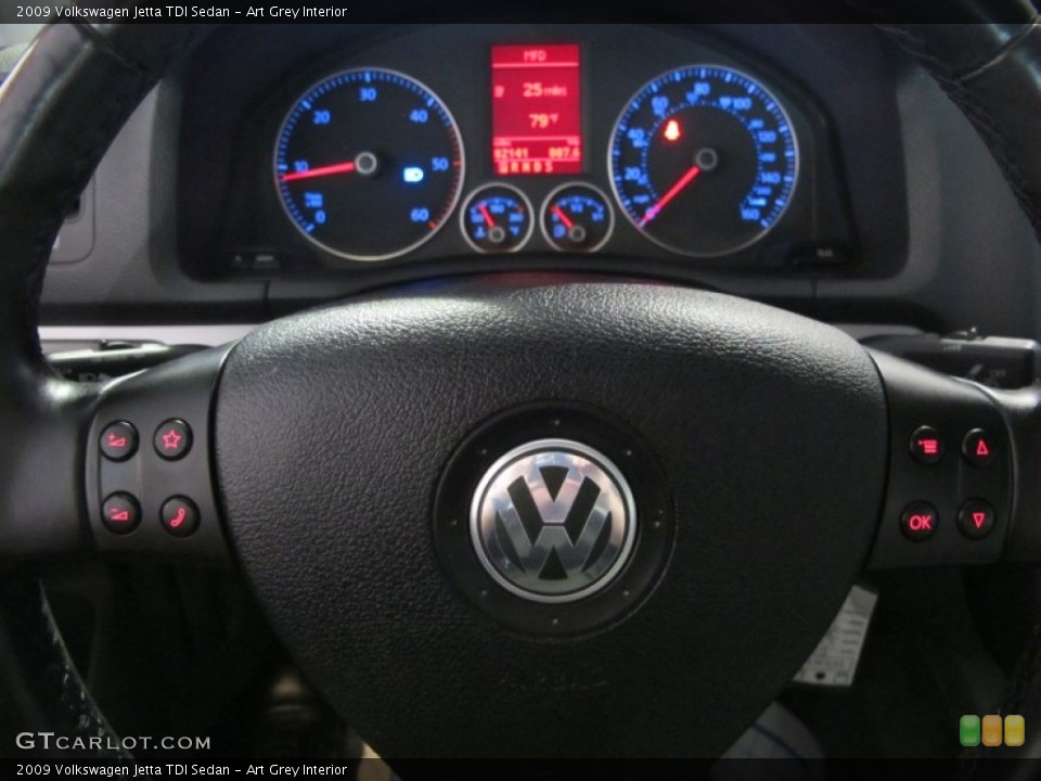 Art Grey Interior Steering Wheel for the 2009 Volkswagen Jetta TDI Sedan #51093560