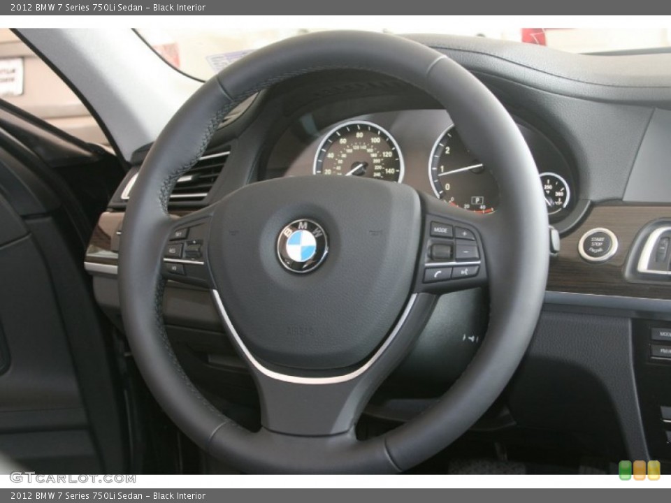 Black Interior Steering Wheel for the 2012 BMW 7 Series 750Li Sedan #51094802
