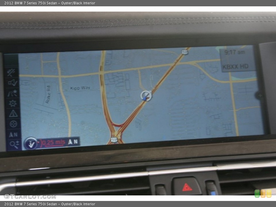 Oyster/Black Interior Navigation for the 2012 BMW 7 Series 750i Sedan #51096203