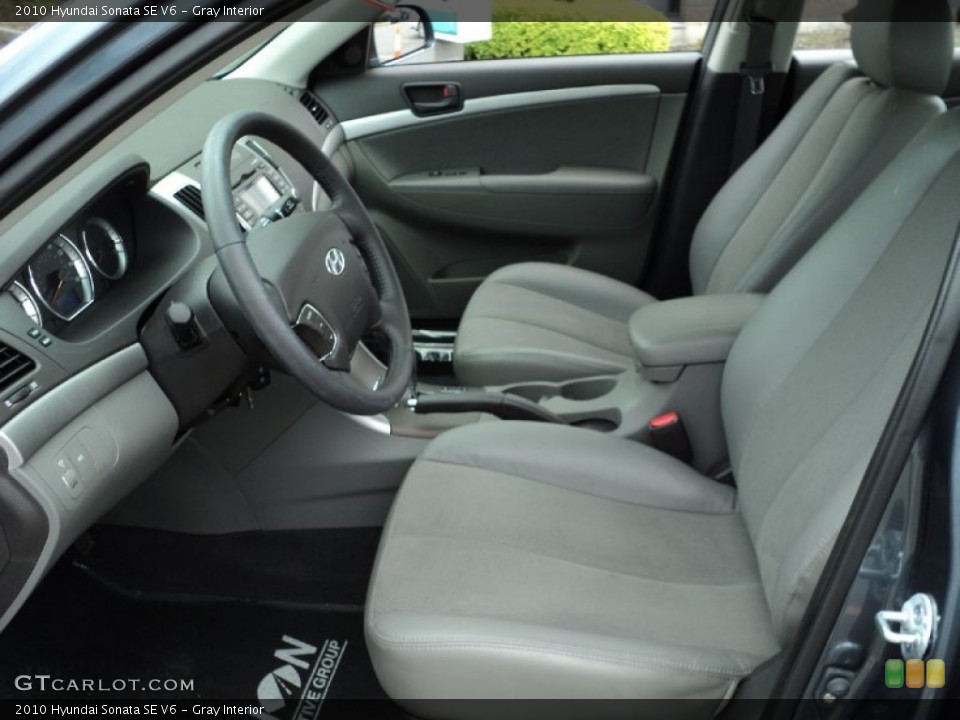 Gray Interior Photo for the 2010 Hyundai Sonata SE V6 #51098276