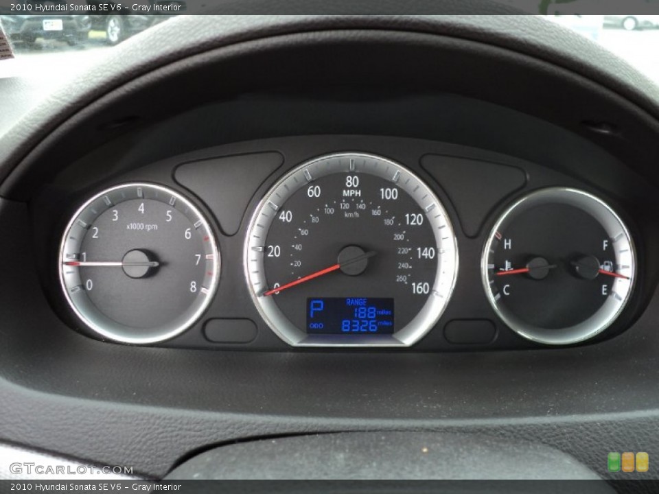 Gray Interior Gauges for the 2010 Hyundai Sonata SE V6 #51098528