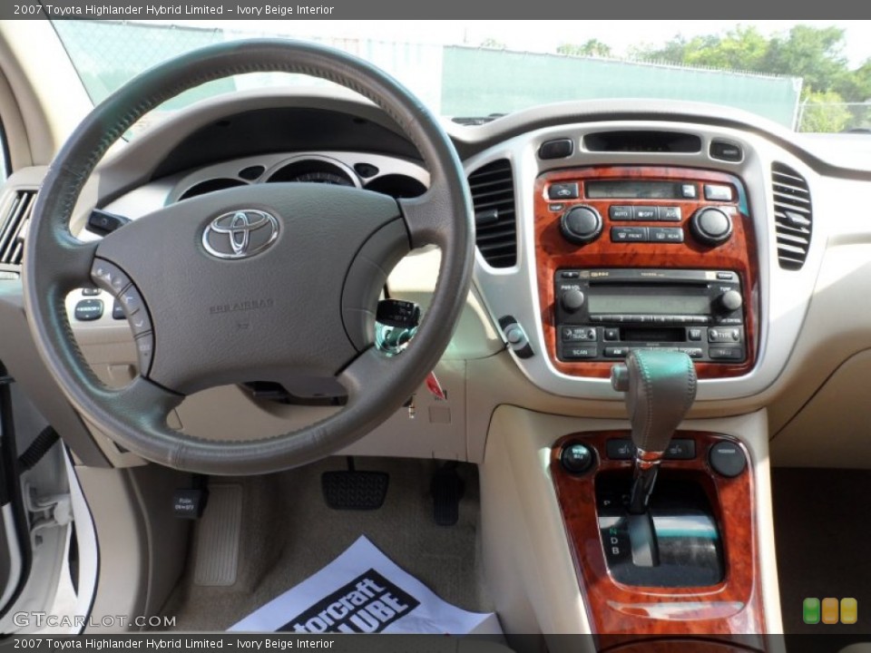 Ivory Beige Interior Dashboard for the 2007 Toyota Highlander Hybrid Limited #51100799