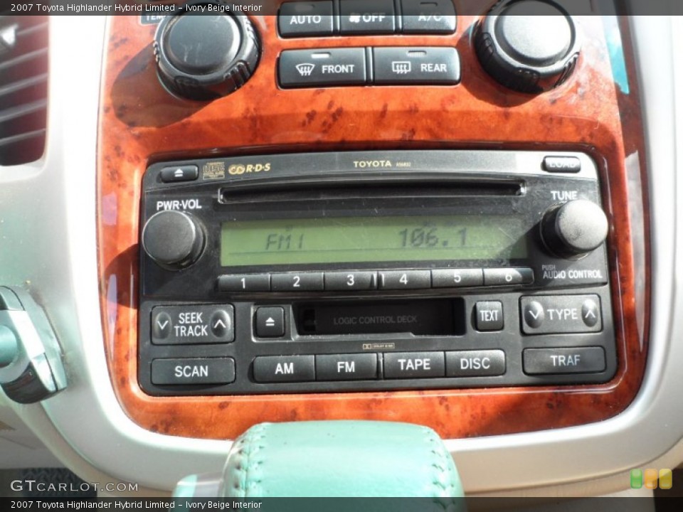 Ivory Beige Interior Controls for the 2007 Toyota Highlander Hybrid Limited #51100853
