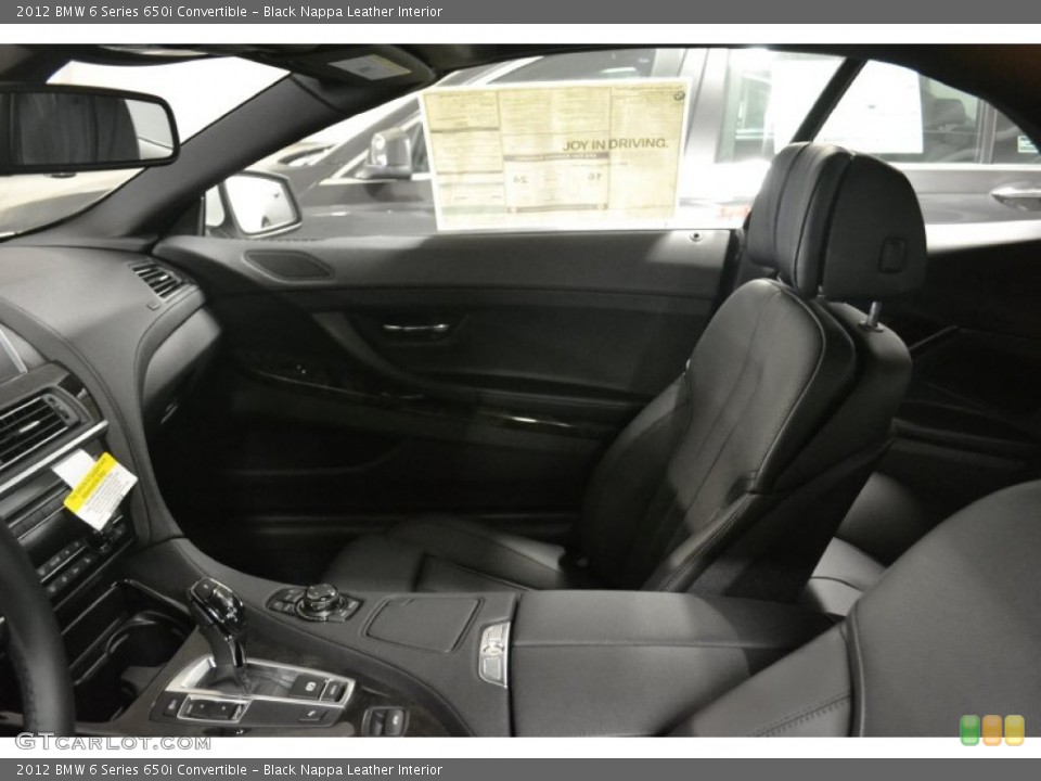 Black Nappa Leather Interior Photo for the 2012 BMW 6 Series 650i Convertible #51105479