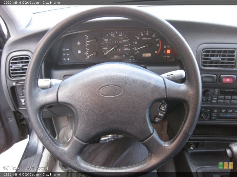 Gray Interior Steering Wheel for the 1991 Infiniti G 20 Sedan #51107161