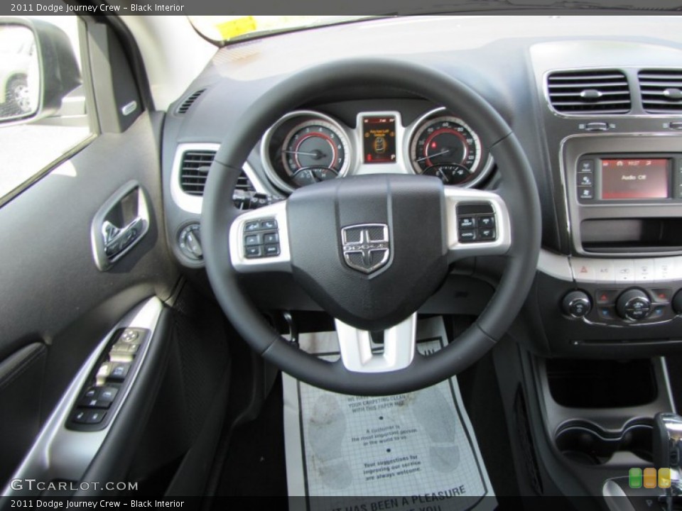 Black Interior Steering Wheel for the 2011 Dodge Journey Crew #51114443