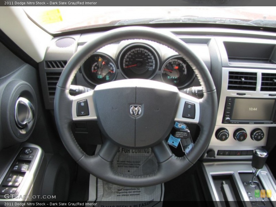 Dark Slate Gray/Red Interior Steering Wheel for the 2011 Dodge Nitro Shock #51114884