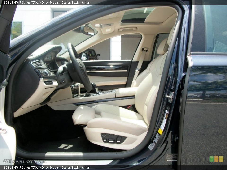 Oyster/Black Interior Photo for the 2011 BMW 7 Series 750Li xDrive Sedan #51115220