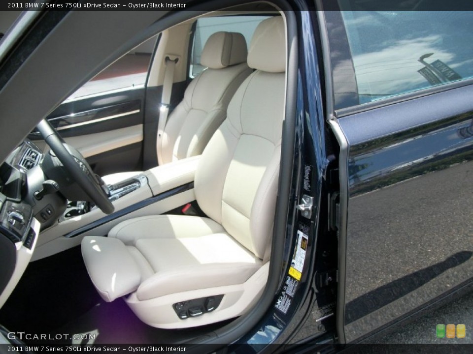 Oyster/Black Interior Photo for the 2011 BMW 7 Series 750Li xDrive Sedan #51115235