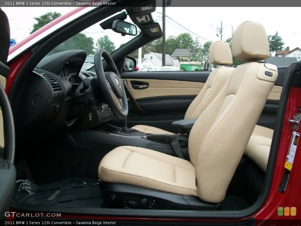 Savanna Beige Interior Photo for the 2011 BMW 1 Series 128i Convertible #51118352