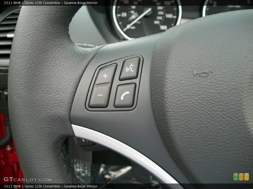 Savanna Beige Interior Controls for the 2011 BMW 1 Series 128i Convertible #51118433