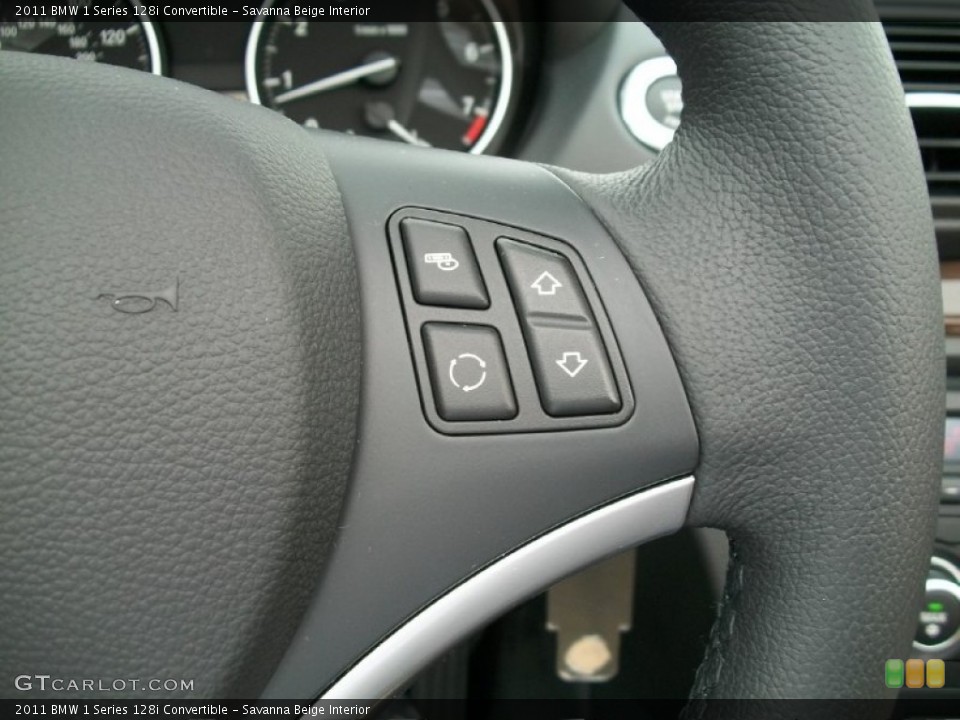 Savanna Beige Interior Controls for the 2011 BMW 1 Series 128i Convertible #51118445