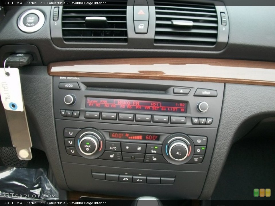 Savanna Beige Interior Controls for the 2011 BMW 1 Series 128i Convertible #51118463