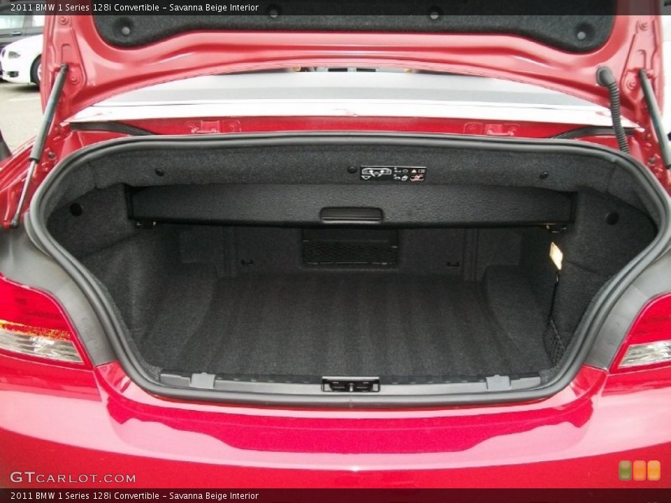 Savanna Beige Interior Trunk for the 2011 BMW 1 Series 128i Convertible #51118499