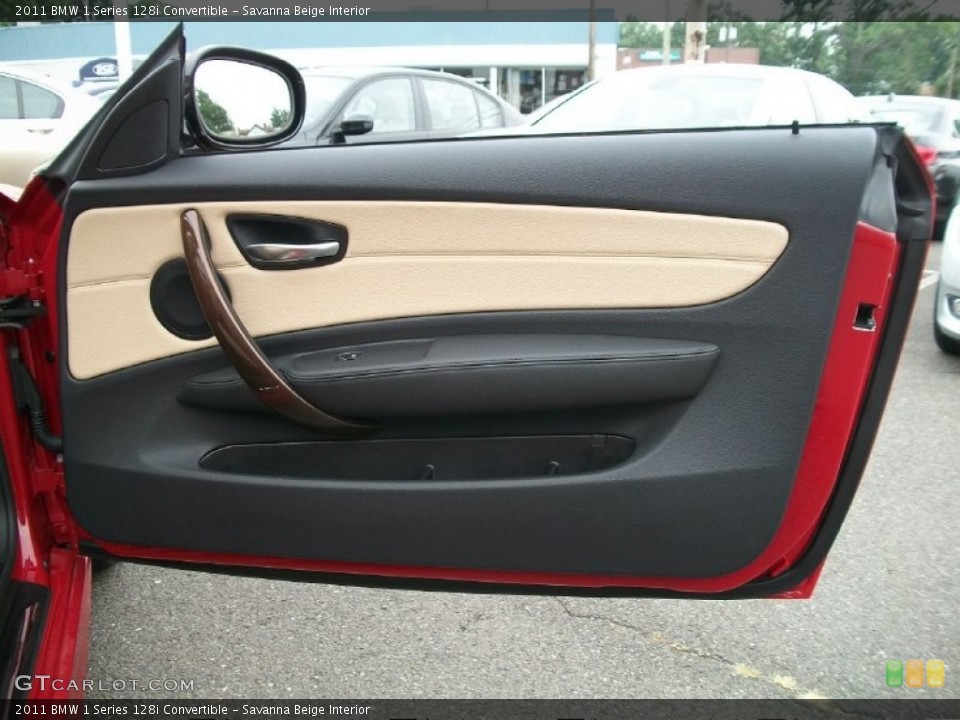 Savanna Beige Interior Door Panel for the 2011 BMW 1 Series 128i Convertible #51118529