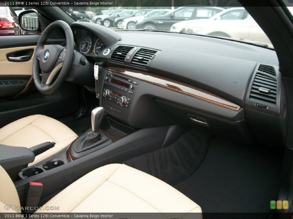 Savanna Beige Interior Dashboard for the 2011 BMW 1 Series 128i Convertible #51118553