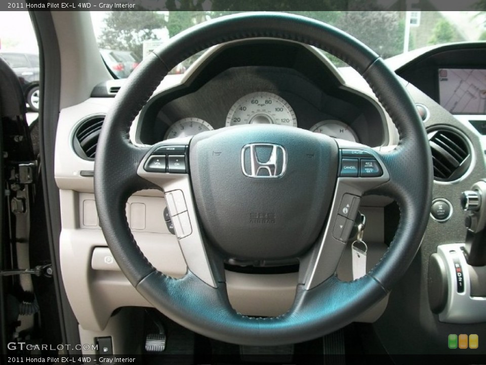 Gray Interior Steering Wheel for the 2011 Honda Pilot EX-L 4WD #51125061