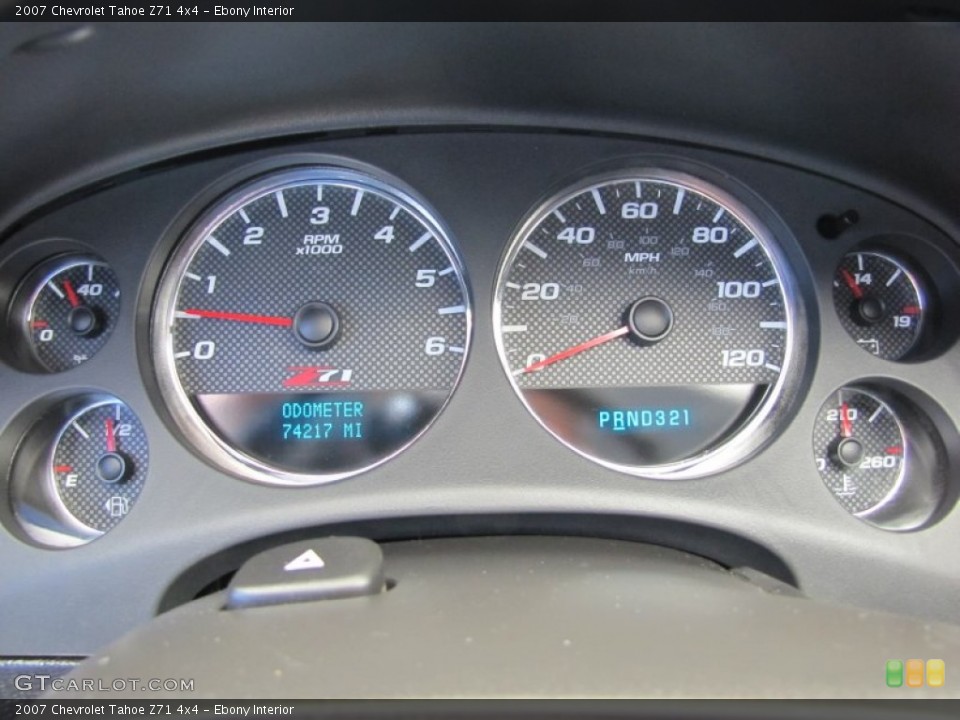 Ebony Interior Gauges for the 2007 Chevrolet Tahoe Z71 4x4 #51127287