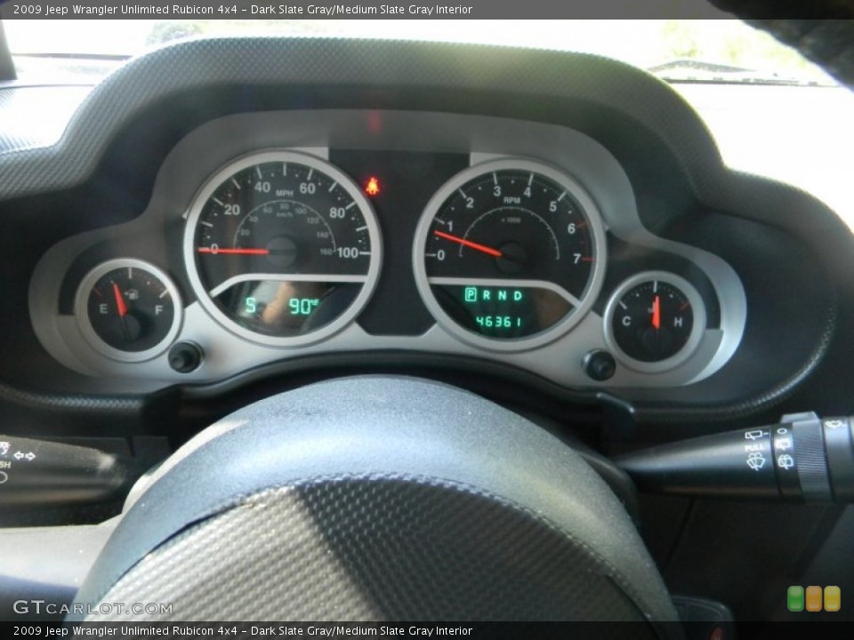 Dark Slate Gray/Medium Slate Gray Interior Gauges for the 2009 Jeep Wrangler Unlimited Rubicon 4x4 #51131583