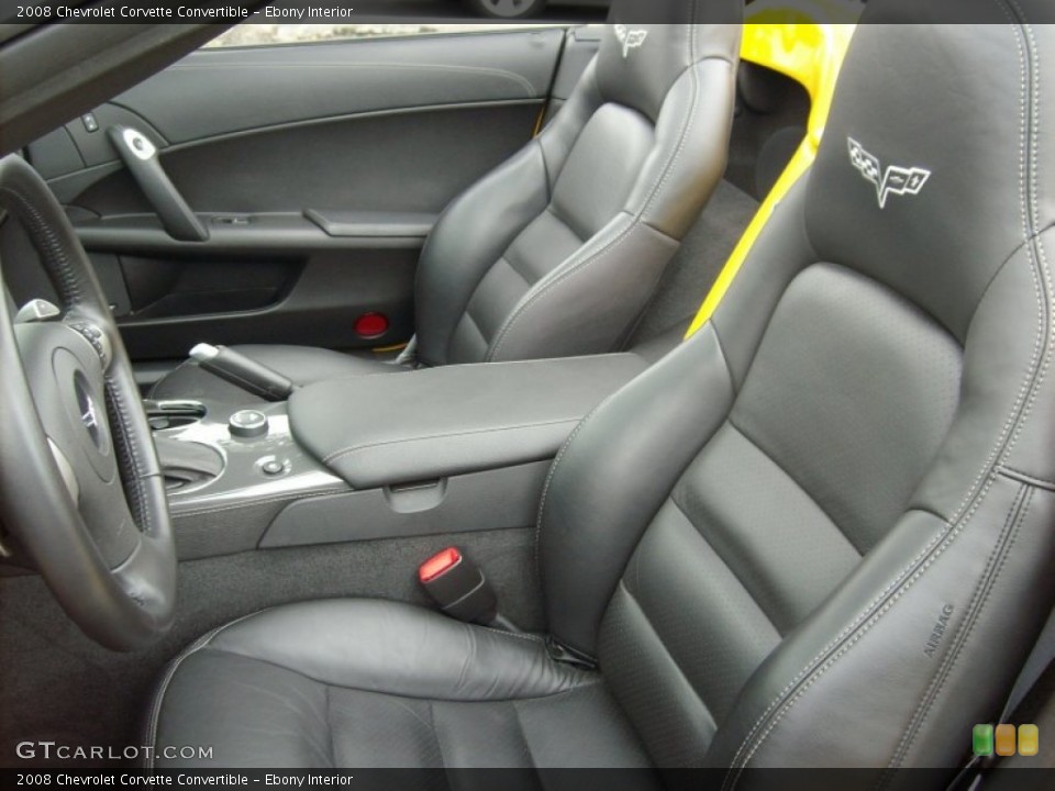 Ebony Interior Photo for the 2008 Chevrolet Corvette Convertible #51135230