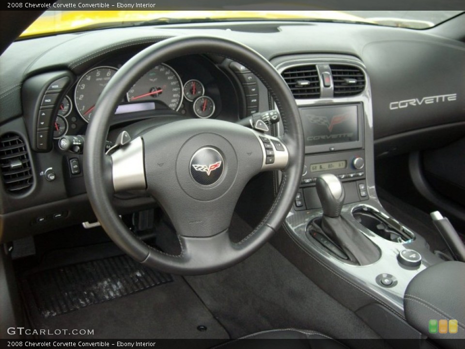 Ebony Interior Dashboard for the 2008 Chevrolet Corvette Convertible #51135254