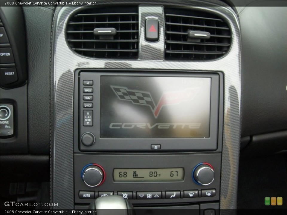 Ebony Interior Controls for the 2008 Chevrolet Corvette Convertible #51135338