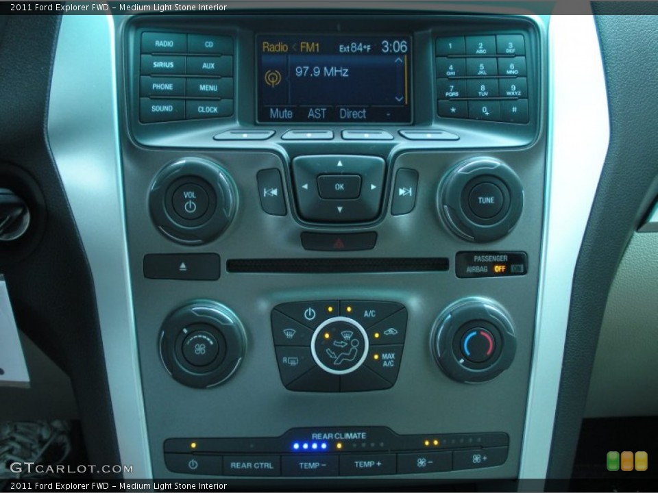 Medium Light Stone Interior Controls for the 2011 Ford Explorer FWD #51142850