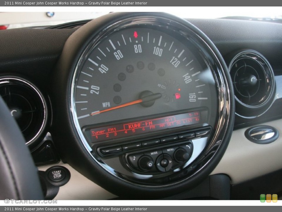 Gravity Polar Beige Leather Interior Gauges for the 2011 Mini Cooper John Cooper Works Hardtop #51144617