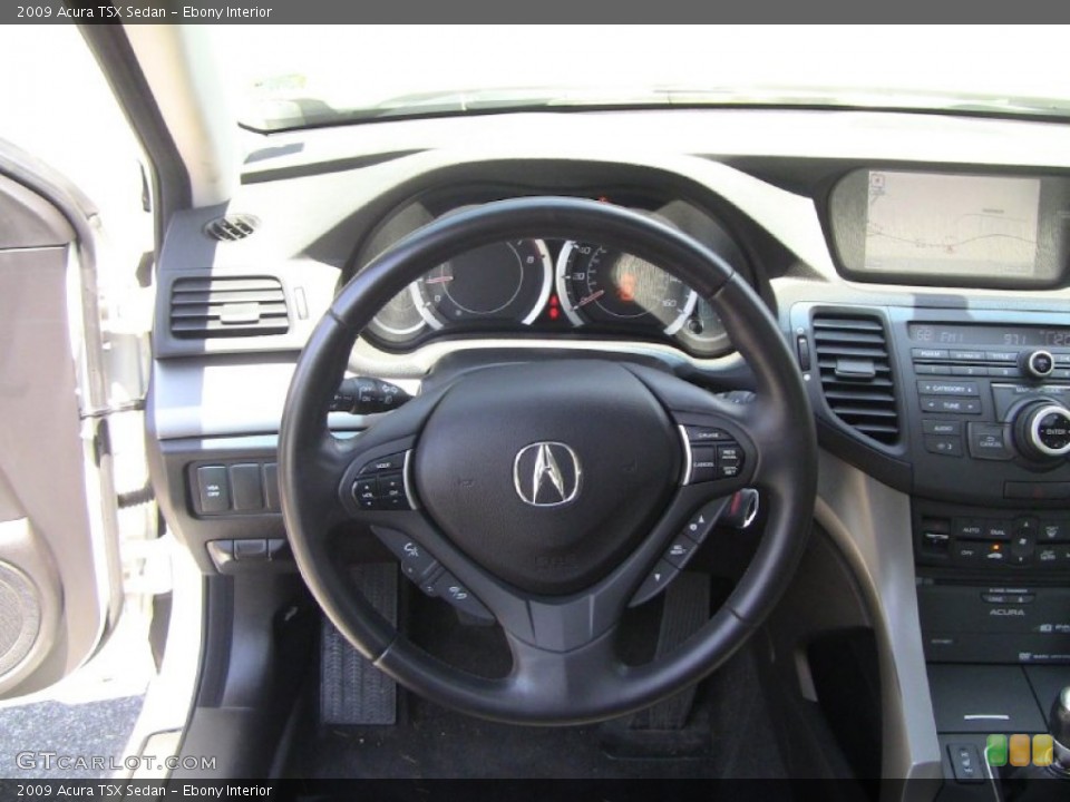 Ebony Interior Steering Wheel for the 2009 Acura TSX Sedan #51151103