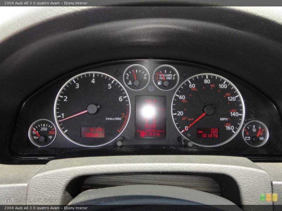 Ebony Interior Gauges for the 2004 Audi A6 3.0 quattro Avant #51156161