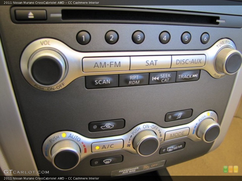 CC Cashmere Interior Controls for the 2011 Nissan Murano CrossCabriolet AWD #51157829