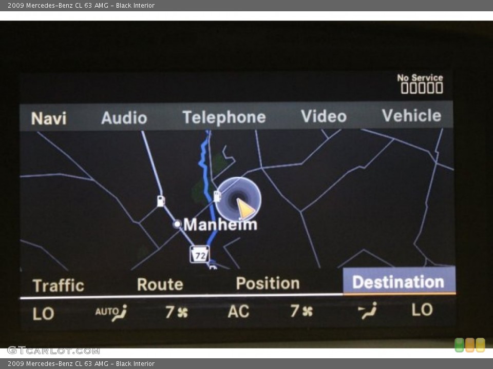 Black Interior Navigation for the 2009 Mercedes-Benz CL 63 AMG #51163779