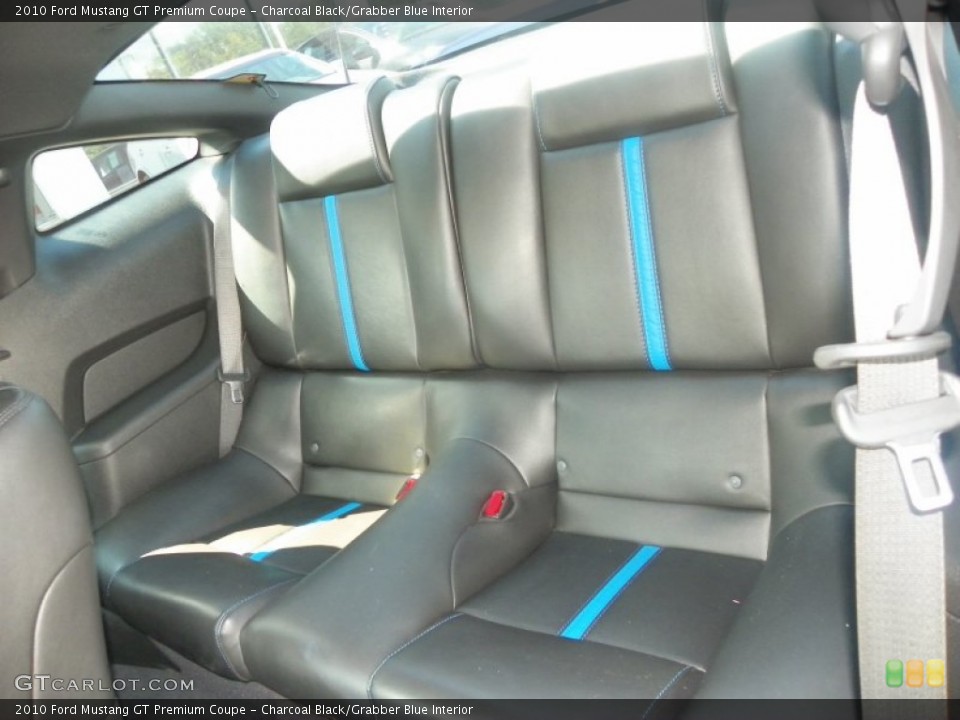 Charcoal Black/Grabber Blue Interior Photo for the 2010 Ford Mustang GT Premium Coupe #51165624