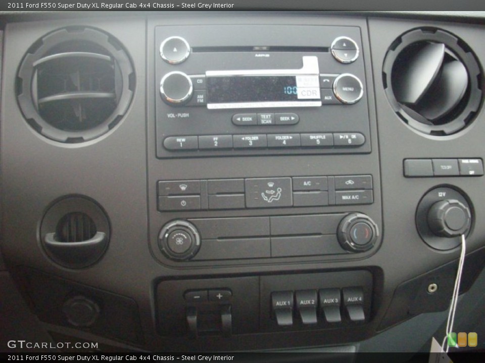 Steel Grey Interior Controls for the 2011 Ford F550 Super Duty XL Regular Cab 4x4 Chassis #51166950