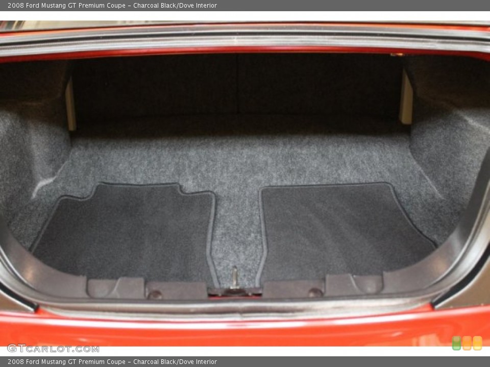 Charcoal Black/Dove Interior Trunk for the 2008 Ford Mustang GT Premium Coupe #51168510