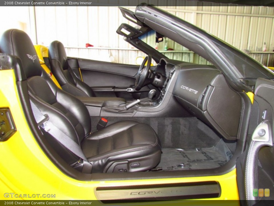 Ebony Interior Photo for the 2008 Chevrolet Corvette Convertible #51174765