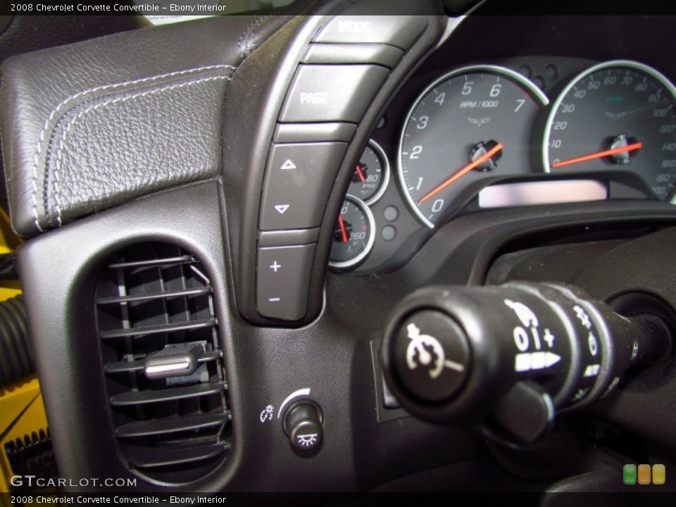 Ebony Interior Controls for the 2008 Chevrolet Corvette Convertible #51174804