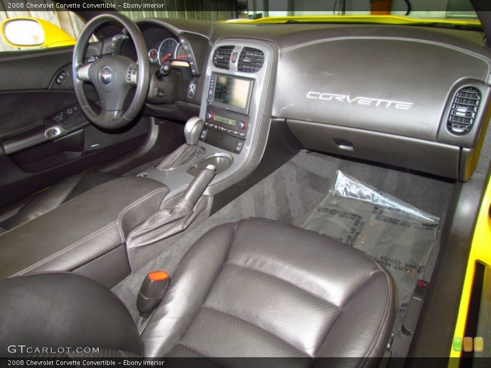 Ebony Interior Dashboard for the 2008 Chevrolet Corvette Convertible #51174852