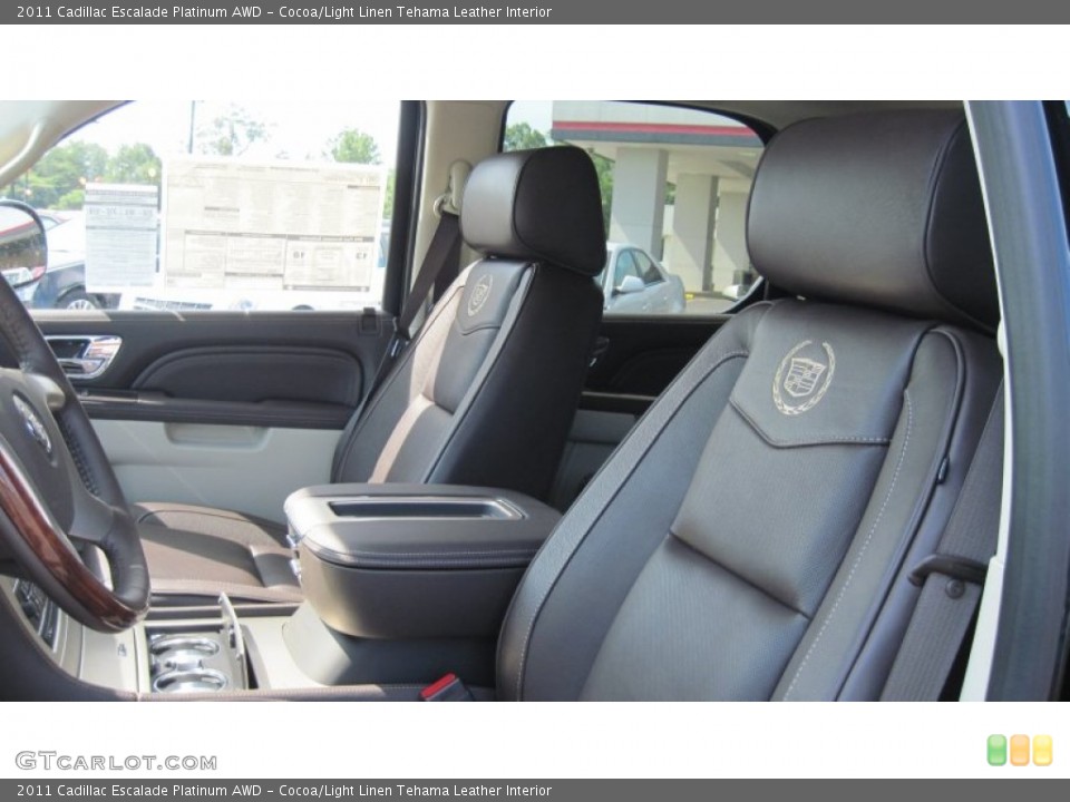 Cocoa/Light Linen Tehama Leather Interior Photo for the 2011 Cadillac Escalade Platinum AWD #51177102