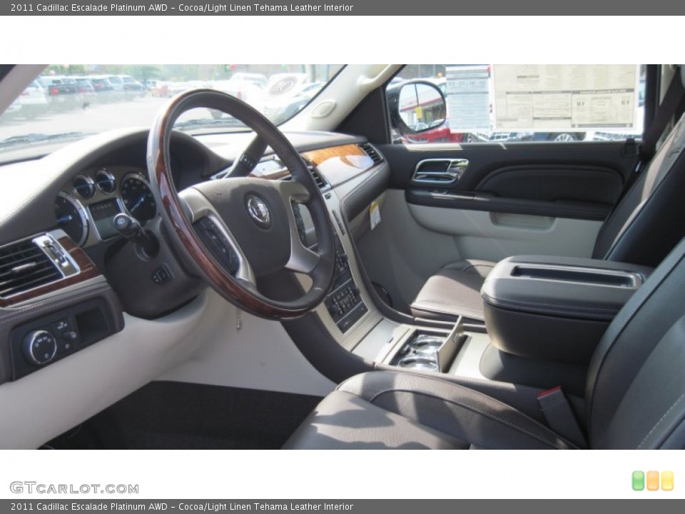 Cocoa/Light Linen Tehama Leather Interior Photo for the 2011 Cadillac Escalade Platinum AWD #51177111