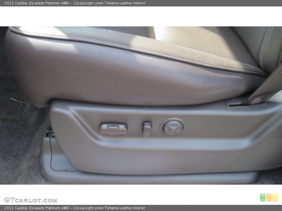 Cocoa/Light Linen Tehama Leather Interior Controls for the 2011 Cadillac Escalade Platinum AWD #51177117