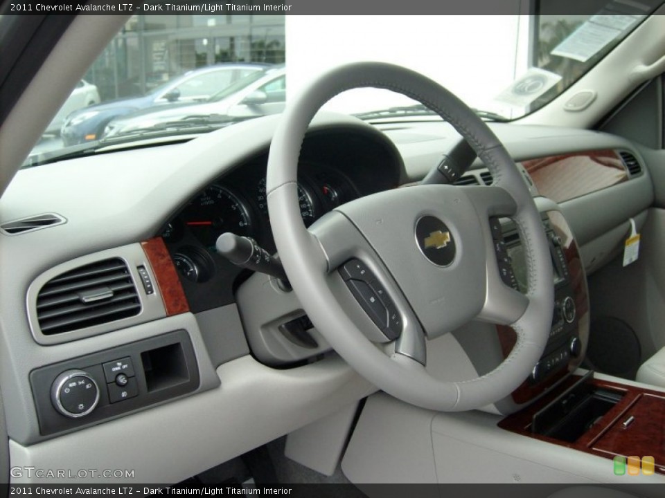 Dark Titanium/Light Titanium Interior Steering Wheel for the 2011 Chevrolet Avalanche LTZ #51180387
