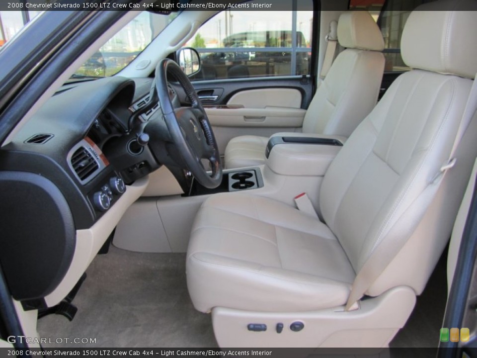 Light Cashmere/Ebony Accents Interior Photo for the 2008 Chevrolet Silverado 1500 LTZ Crew Cab 4x4 #51186663