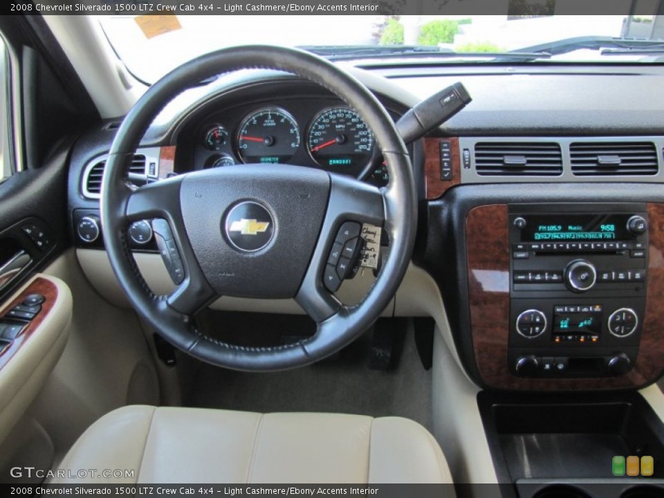 Light Cashmere/Ebony Accents Interior Dashboard for the 2008 Chevrolet Silverado 1500 LTZ Crew Cab 4x4 #51186669