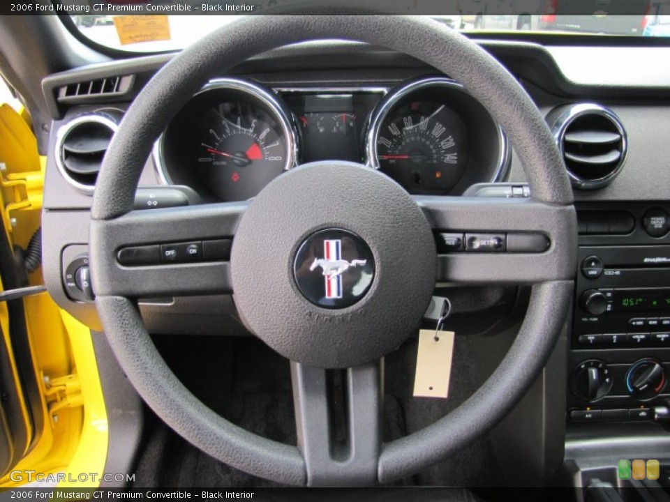 Black Interior Steering Wheel for the 2006 Ford Mustang GT Premium Convertible #51186900