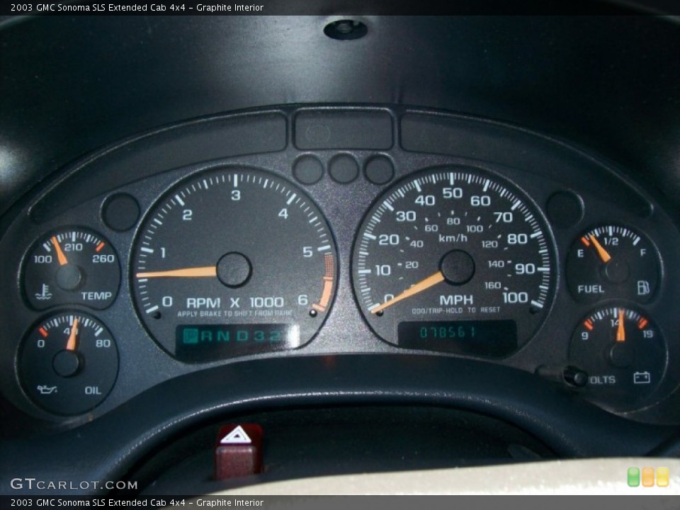 Graphite Interior Gauges for the 2003 GMC Sonoma SLS Extended Cab 4x4 #51187122