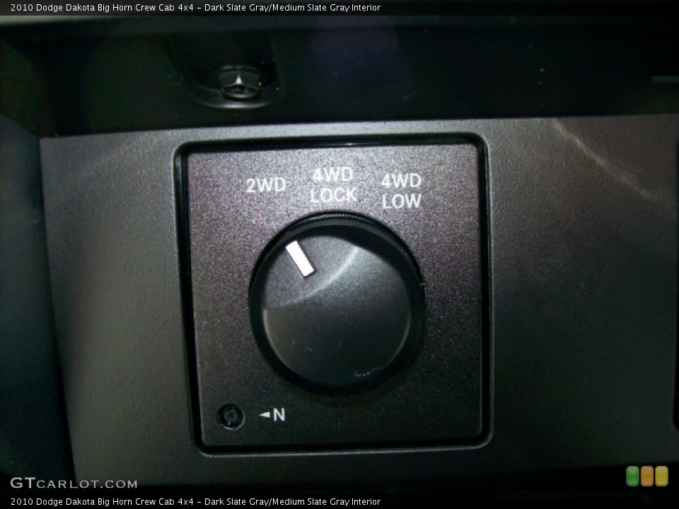 Dark Slate Gray/Medium Slate Gray Interior Controls for the 2010 Dodge Dakota Big Horn Crew Cab 4x4 #51187179
