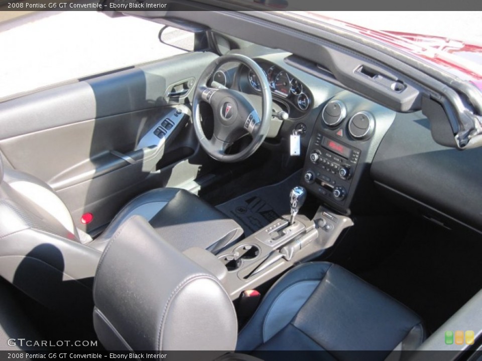 Ebony Black Interior Photo for the 2008 Pontiac G6 GT Convertible #51187356